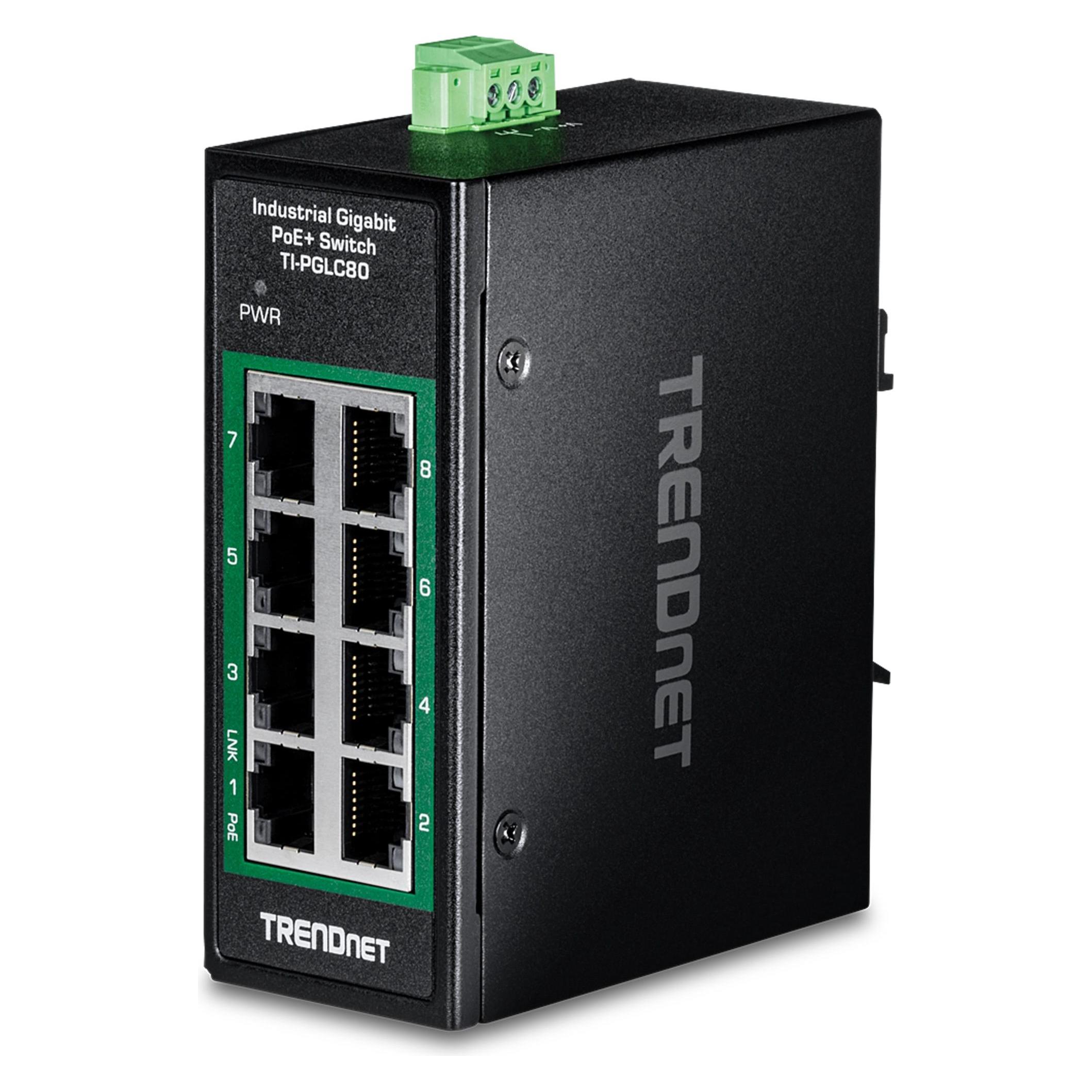 Trendnet 8-Port Industrial Gigabit (8 Ports) (TI-PGLC80)