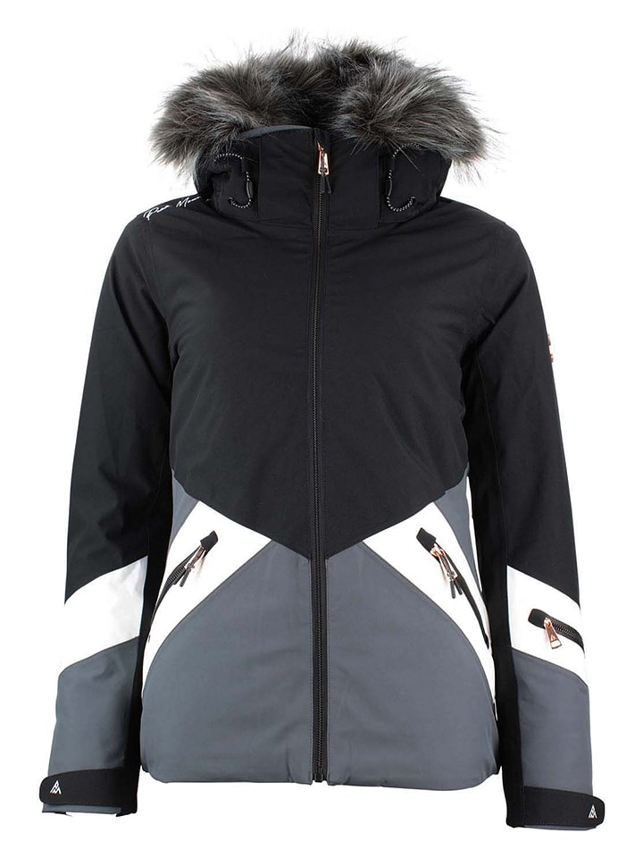 Peak Mountain Ski-/ Snowboardjacke "Anita" in Schwarz/ Grau - XL