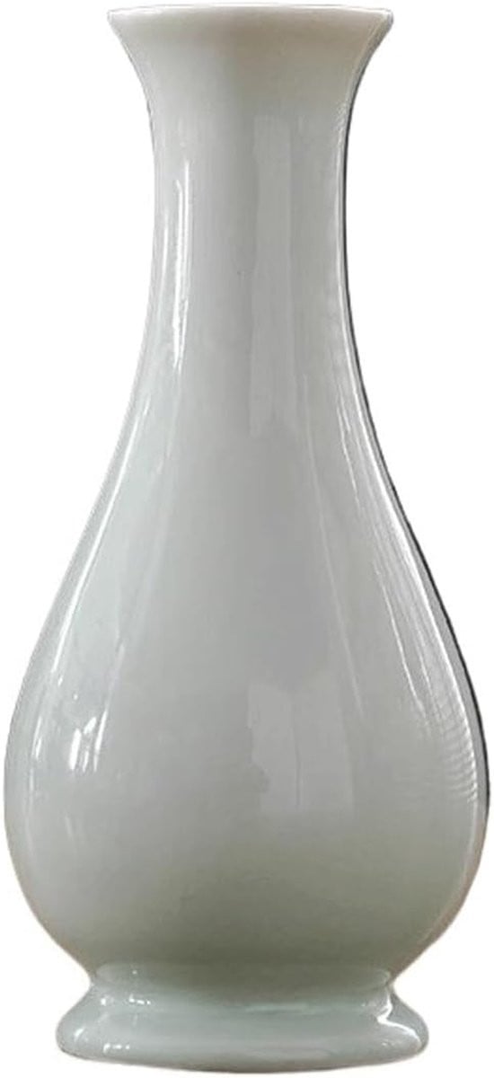 Decoratieve Keramiek Vaas in Neutrale Tinten - Hoogte: 14 cm