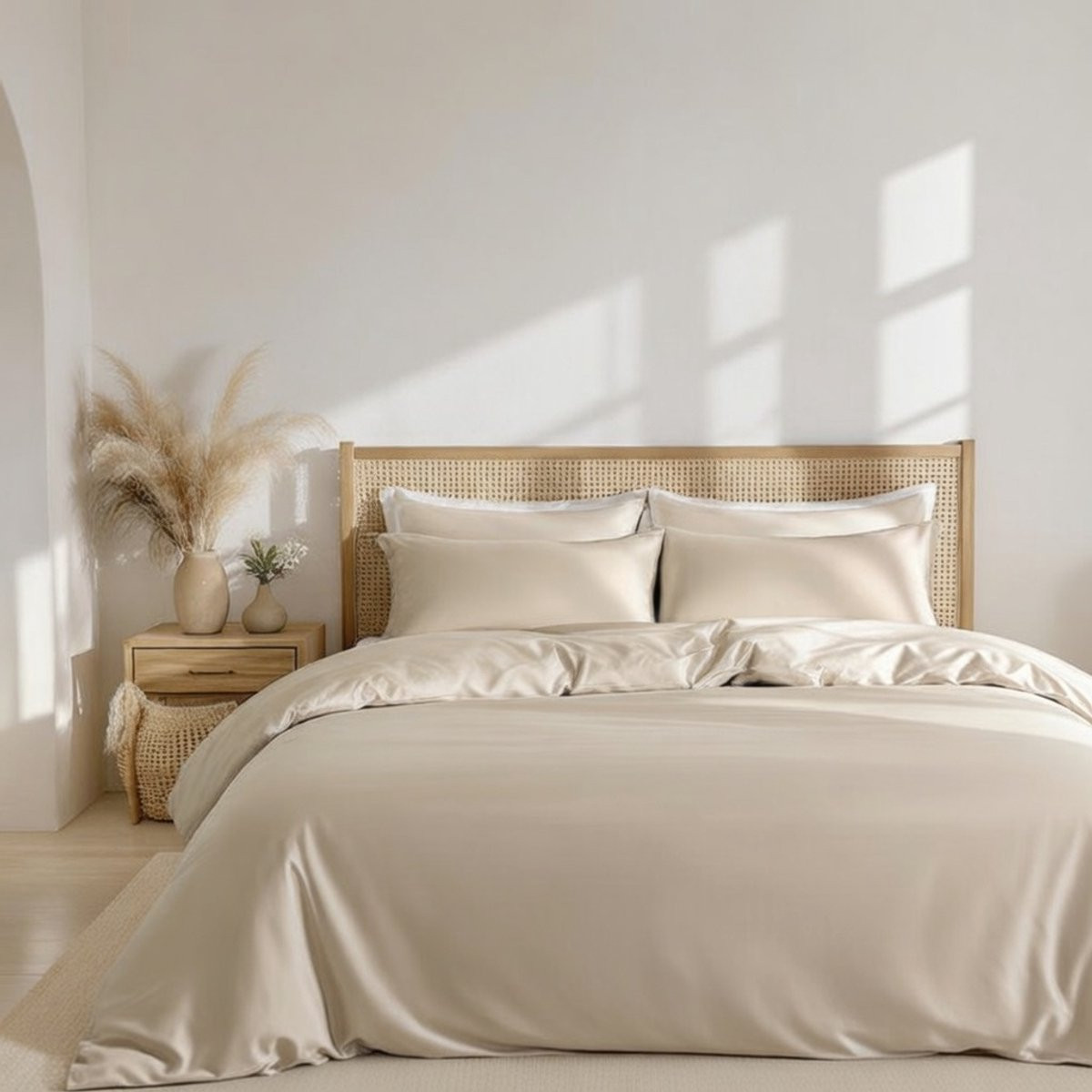 Dreamers Den Dekbedovertrek TENCEL™ Lyocell - Zand - 1-persoons - 140 x 200 cm