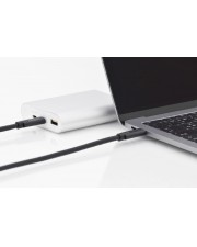 Assmann USB-Kabel USB-C M bis M USB 3.1 Gen 2 1 m geformt 4K Unterstützung Schwarz (AK-300139-010-S)