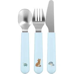 MEPAL Mio Kinderbesteck-Set Forest Friends 3-tlg. - blau