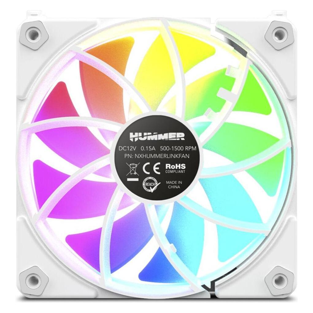 Nox Ventilador Hummer Easylink Argb Blanco (120 mm, 1x) (NXHUMMERELINKWH)