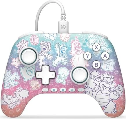 PowerA Advantage Wired Controller for Nintendo Switch 2 - Super Mario, Mushroom Kingdom