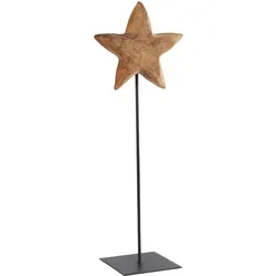 Teakholz Stern auf Fuß 80 cm