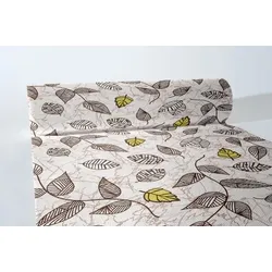 MANK Tischläufer Airlaid Eva, 40 cm x 24 m , 1 Stück - Tischtuch Herbst Blätter Laub