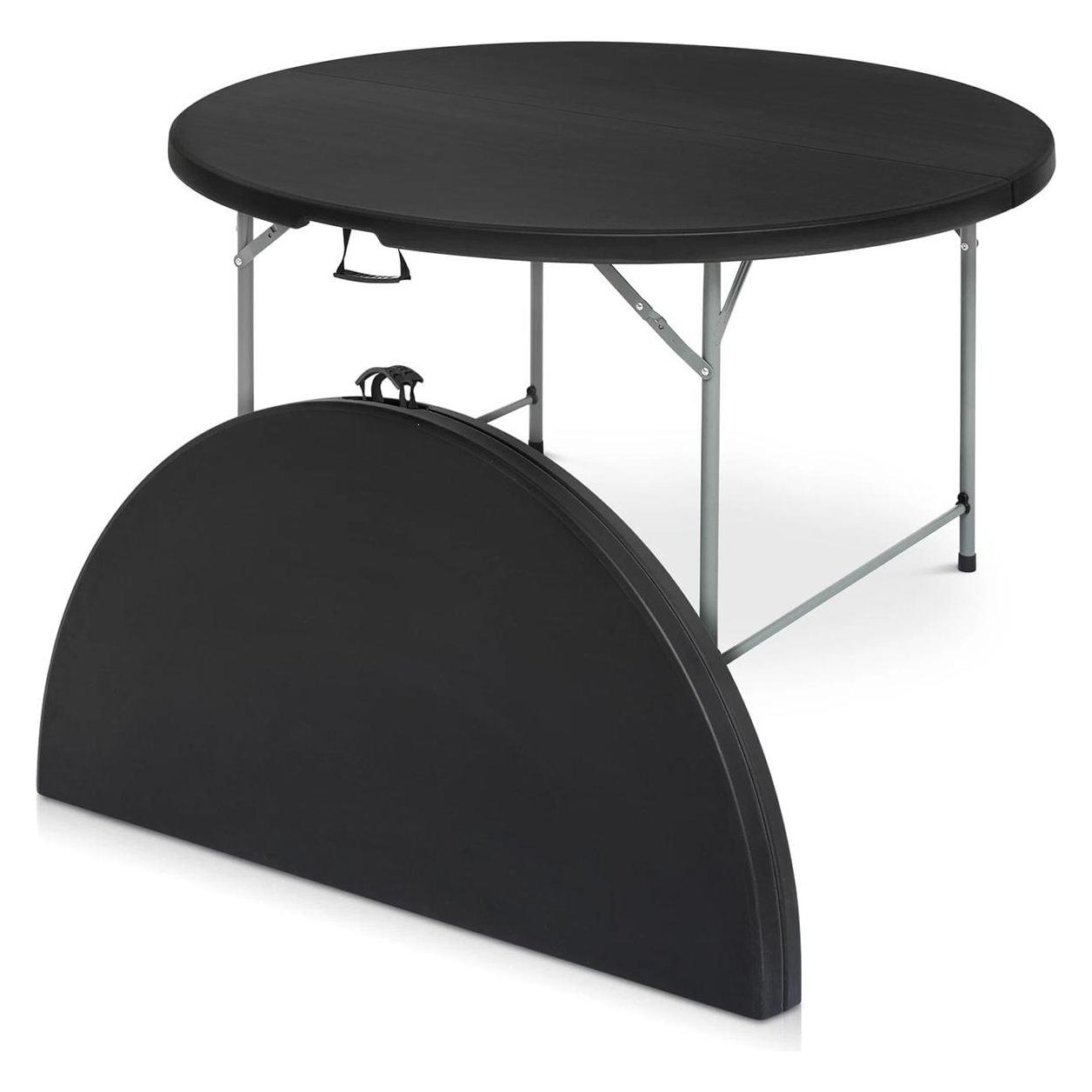 Hatis RUNDER KLAPPTISCH 122X74 SCHWARZ (4778505904609)