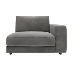 Jette Home Element Einsitzer Armlehne rechts in Cord Sila , grau , Maße (cm): B: 125 H: 85 T: 127.0