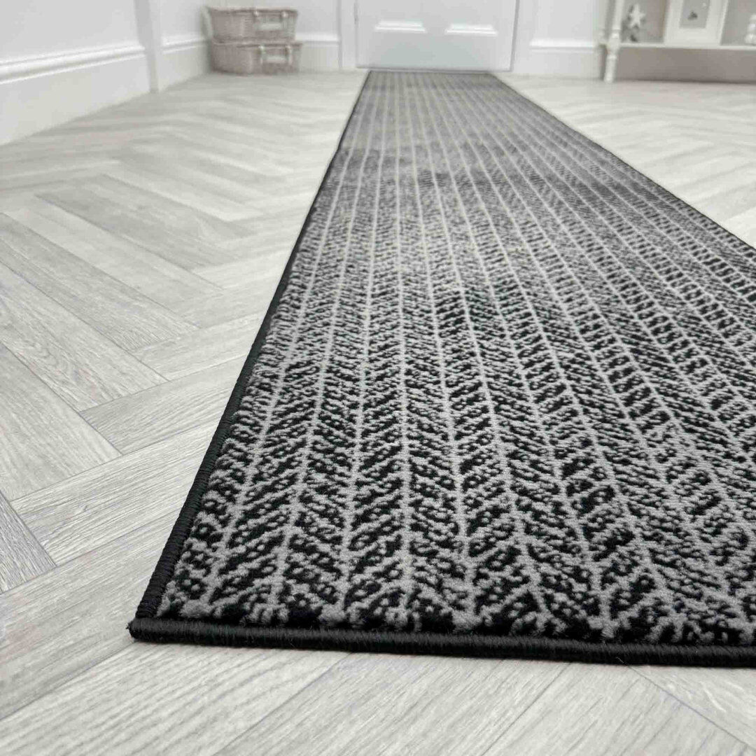 Natur Pur Runner Area Rug Black Runner 60 x 150cm