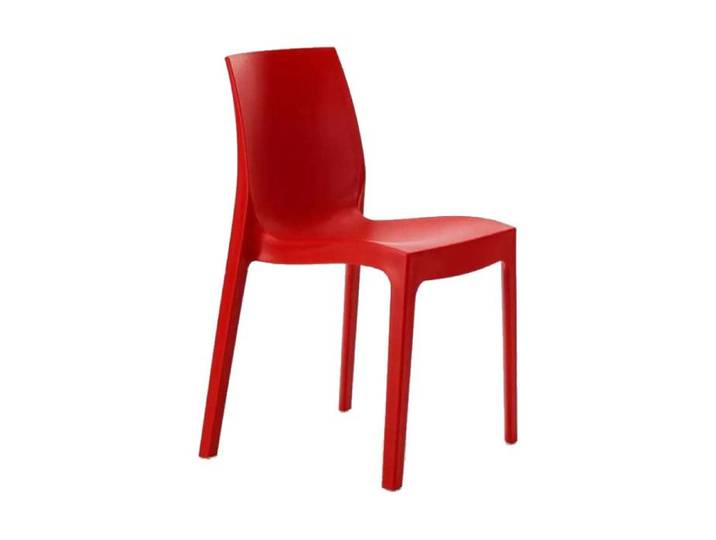 Chaise de Jardin Empilable Plastique Colorée Rome Grand Soleil pour Restaurant - Rouge