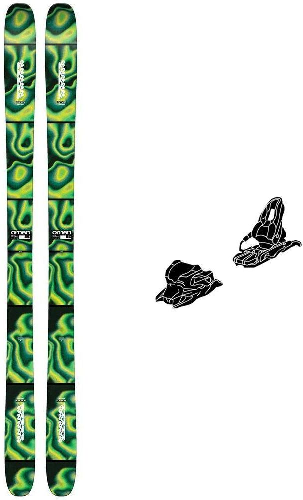 K2  - Pack Ski Omen 85 - 169 + Attack Lyt 11 Gw Br.95 Solid Black - Ski