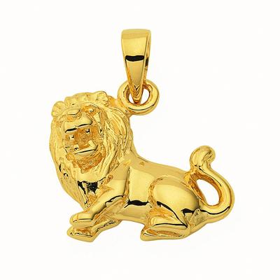 Sternzeichenanhänger ADELIA´S "Sternzeichen Anhänger Löwe 585 Gold ( 14K )", gold, Schmuckanhänger, Herren, Löwe, Gold, Goldanhänger Löwe