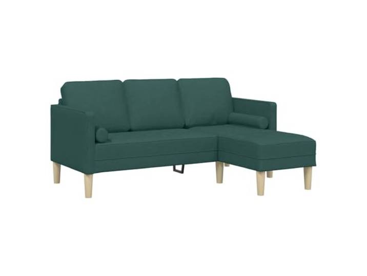 KUTYWEXFM Modulares Ecksofa 3-Sitzer L-Form Dunkelgrün 173x131cm Flexibles Polstermöbel für Wohnzimmer und Büro. Umkonfigurierbare Abschnitte mit atmungsaktivem Stoff.