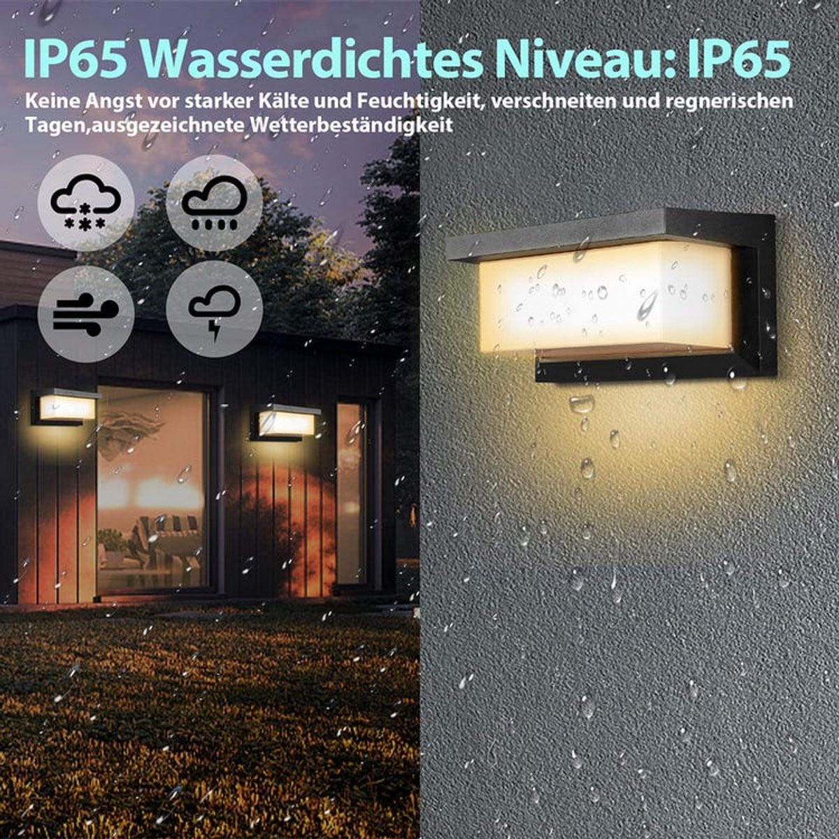 Moderne binnen- en buitenwandlamp met bewegingssensor, IP65 waterdicht, 18W warmwitte LED-verlichting