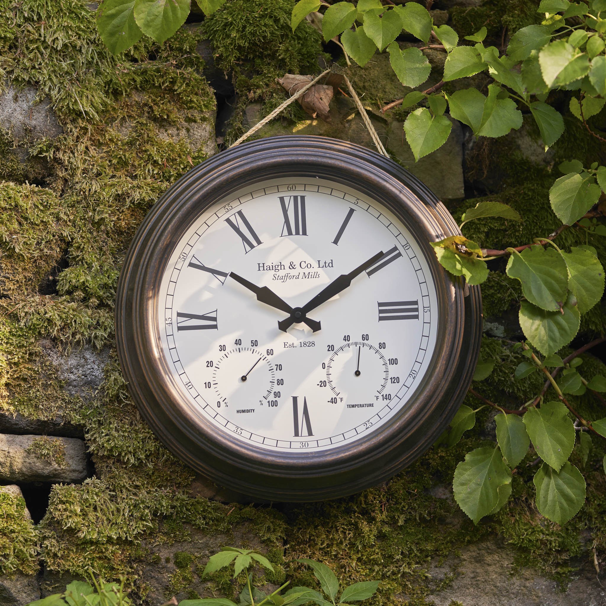 Pacific Lifestyle - Antique Bronze Effect Indoor Outdoor Wall Clock