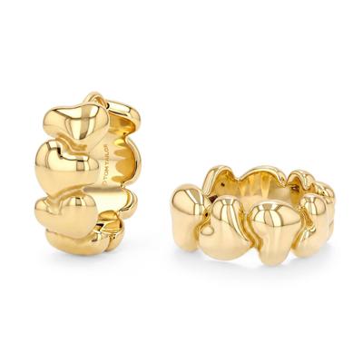 Paar Creolen TOM TAILOR "Herz", gold, Ohrringe, Damen, 18mm, Edelstahl