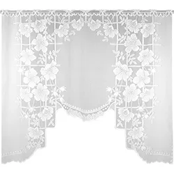 Arsvita Bistrogardine mit Stangendurchzug "M-Bogen" 150x120 cm - Blumen