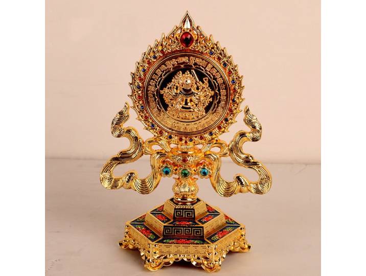 Ornements bouddhistes tibétains, miroir Cundhi, miroir au trésor, décoration de la maison, accessoires de bon augure Feng Shui
