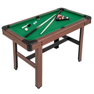 COSTWAY Billardtisch, Billard Tisch aus Holz mit Zubehör, Pooltisch mit 2 Queues, 2 Kreiden & Dreieck & Bürste, Tischbillard‑Spiel 122x61x76cm