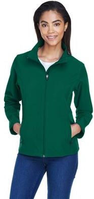 Team 365 TT80W Women's Leader Soft Shell Jacket in Sport Forest Green size 2XL