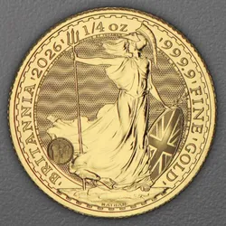Goldmünze 1/4oz "Britannia" aktueller Jahrgang (Großbritannien)