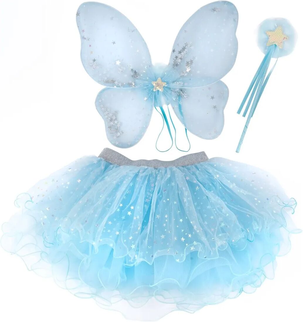 Great Pretenders Jupe, ailes et baguette de fée Bleu Clair 4/6 ans