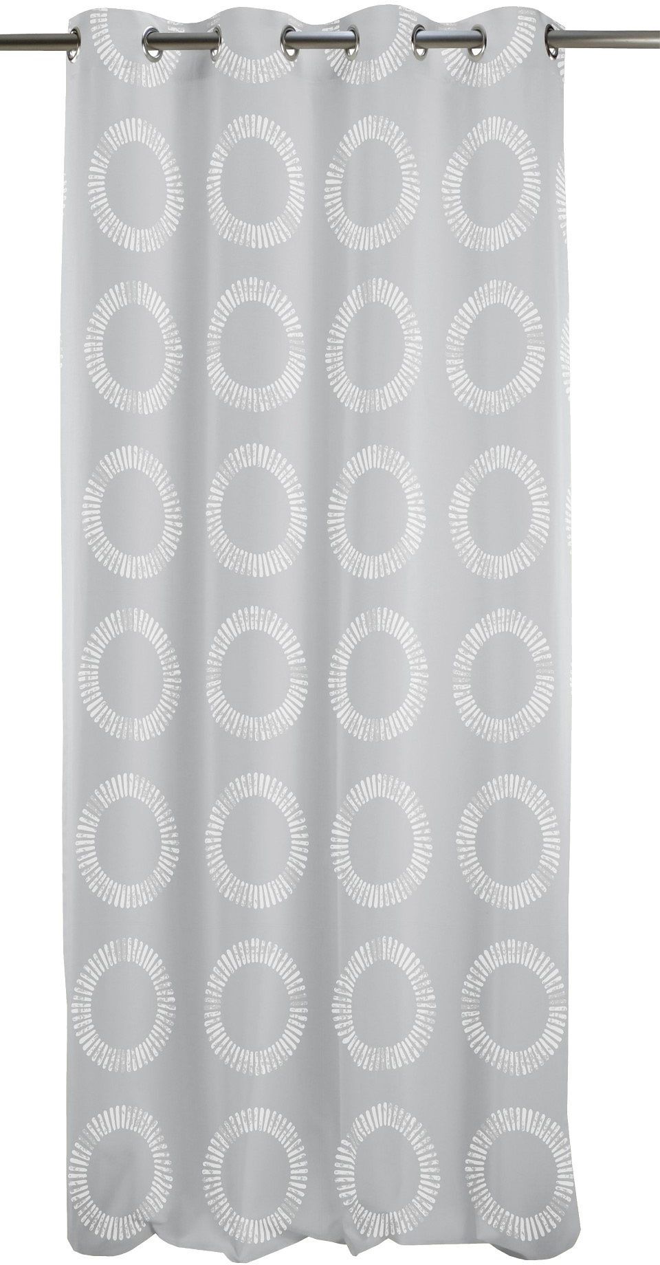 Vorhang APELT "Komet", grau, B:122cm H:245cm, Ausbrenner, Polyester, Viskose, Gardinen, Vorhang, HxB: 245x122 grau 245cm, Ösen, 122cm