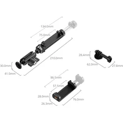 SmallRig 5726 Fence Mount for Action Cameras, Action Cam Zubehör, Schwarz