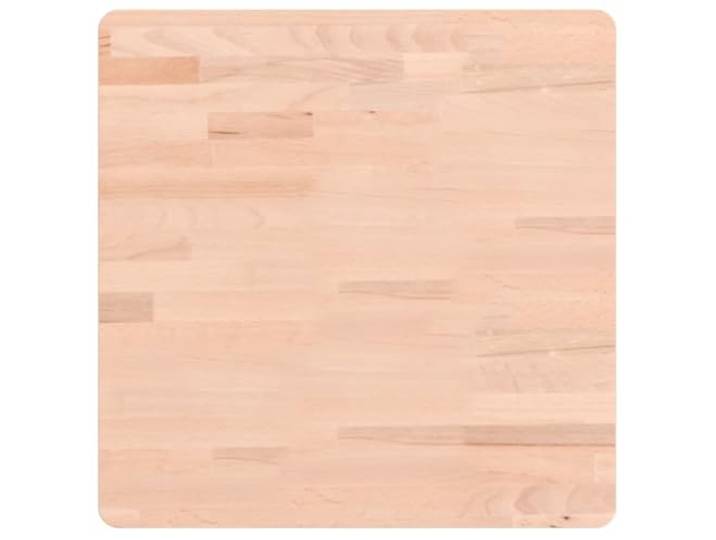 KLGBNCVE Tischplatte 50x50x4 cm Quadratisch Massivholz Buche Abgerundete Ecken, Feuchttuch-Reinigung, Vielseitig für Couchtisch oder DIY-Projekte