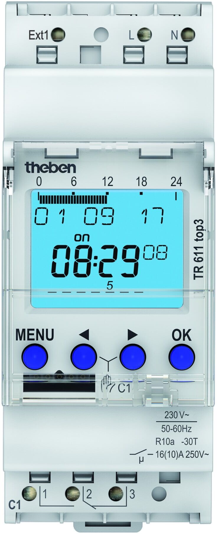 Theben Digitale Zeitschaltuhr Wochenprog. 1K TR 611 top3 (6110130)
