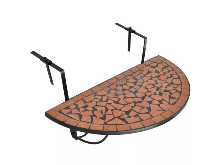 VidaXL - Balkontisch keramik, One Size, Braun