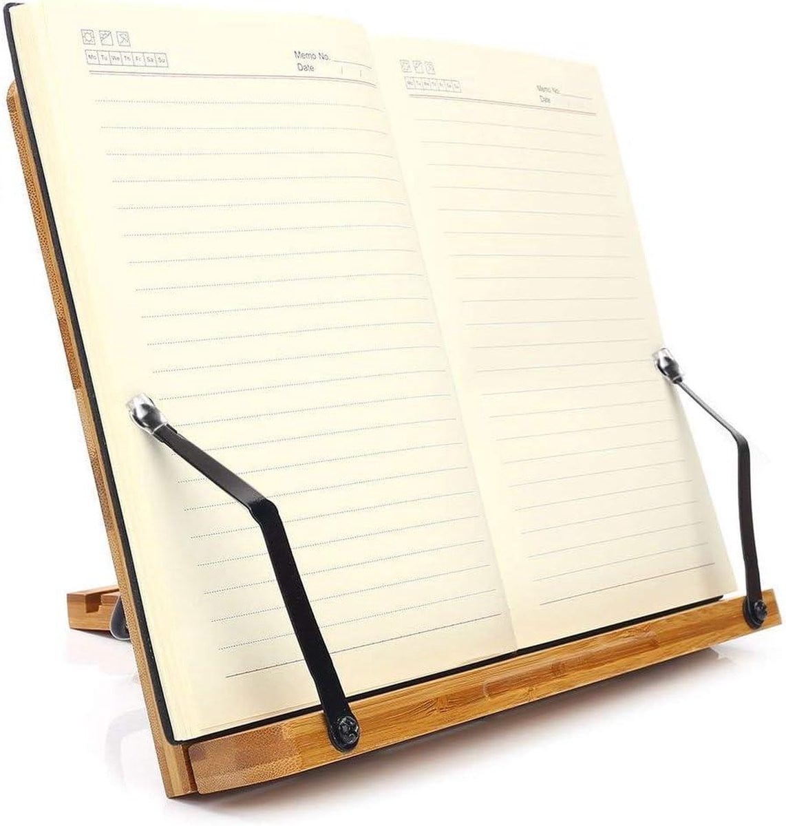 Verstelbare boekenstandaard van bamboe - 38 x 28 cm