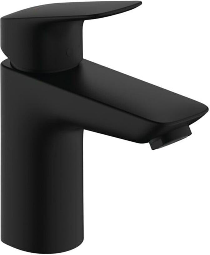 Hansgrohe Einhebel-Waschtischarmatur Logis Pus-Op-Abl, o CSt, Ausl. 108mm, matt-sw (71107670)
