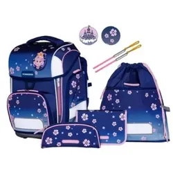 SCHNEIDERS Schulrucksack Set Ergolite 9tlg. Blue Bloom