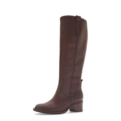 Stiefel GABOR, Damen, Gr. 41, Normalschaft, braun, Kalbsleder, used, Schuhe Stiefel, Blockabsatz, Langschaftstiefel in Schuhweite G (= weit)