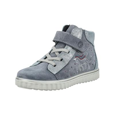 Sneaker RICOSTA "Ricosta Sneaker Veloursleder", Mädchen, Gr. 29, grau, Veloursleder, Schuhe Sneaker