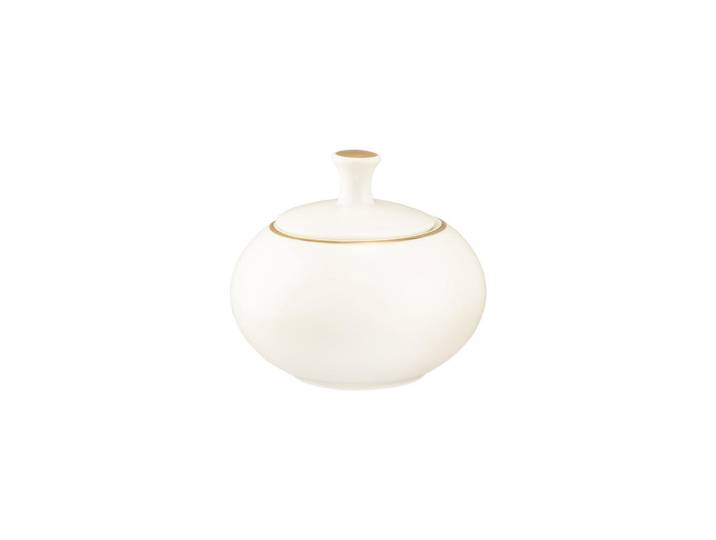 Seltmann Weiden Zuckerdose Savona Goldlinie creme 300 ml, Creme, Keramik, Rund, 6.2 cm, Küchenzubehör, Vorratsbehälter, Zuckerdosen