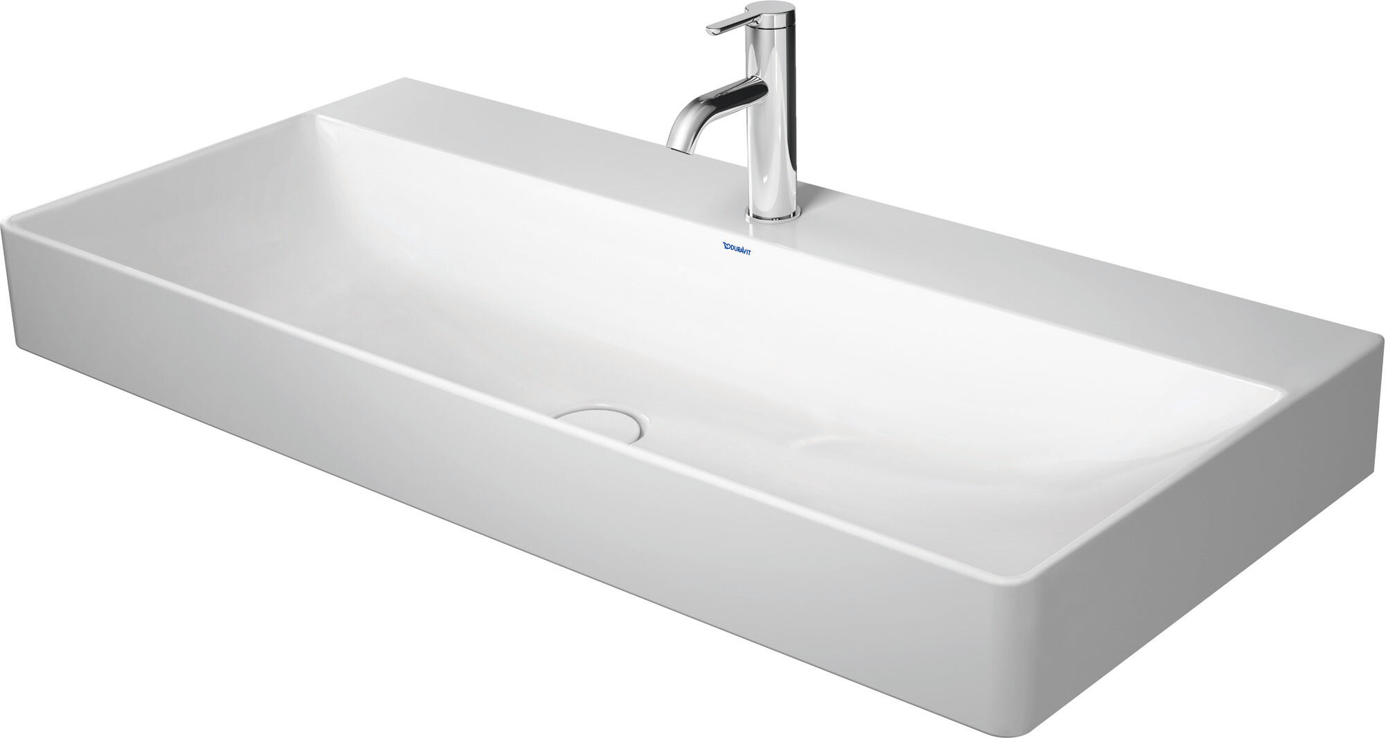 Duravit DuraSquare lavabo 23531000411 wondergliss blanc, 100x47cm, sans trop-plein
