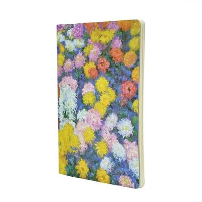 Notizheft, Monets Chrysanthemen, A4, Punkteraster