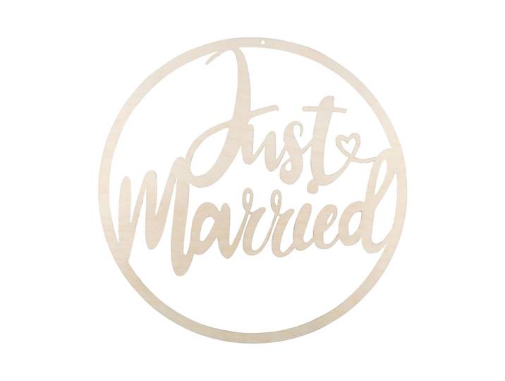 Rayher Holz-Kranz Just Married 30 cm