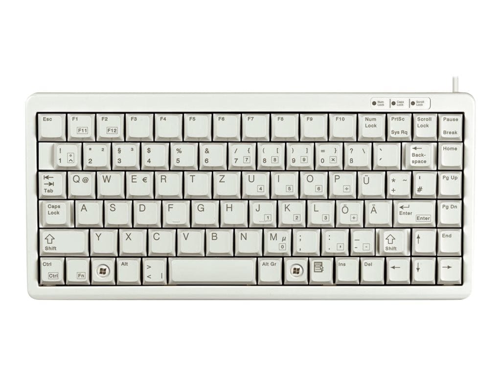Cherry G84-4100 Compact Tastatur kabelgebunden, Grau (Layout: englisch US)