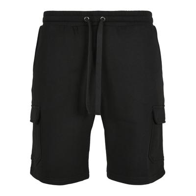 Sweatshorts URBAN CLASSICS "Urban Classics Herren Organic Cargo Sweatshorts", Herren, Gr. M, US-Größen, schwarz, 100% Baumwolle, unifarben, normal, Hosen Sweatshorts