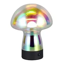 Reality Akku-Tischleuchte Dooley Glas Transparent Klar