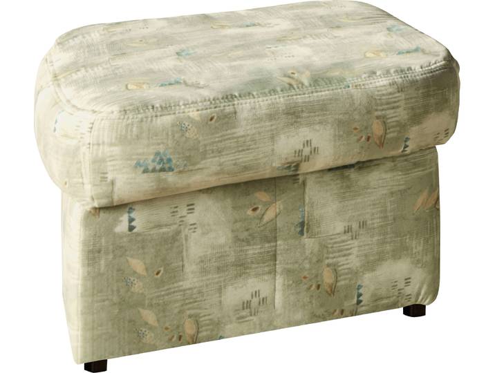 Polsterhocker DOMO COLLECTION Bahia , grün, B:58cm H:42cm T:58cm, Struktur (100% Polyester);Luxus-Microfaser (100% Polyester), mit Muster, Hocker, Polsterhocker, passend zur Bahia -Serie