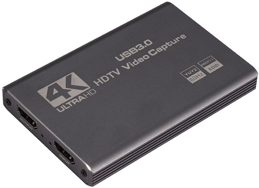 INF Carte de capture vidéo HDTV compatible avec USB3.0, résolution 4K Ultra HD, enregistrement et streaming en direct pour PC,