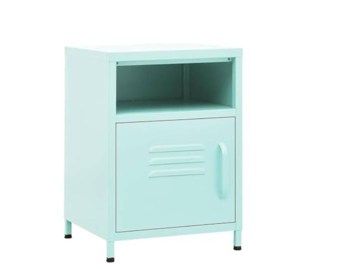 Heofavd Nachttisch 2er Set Minzgrün 35x35x51cm Stahl Beistelltisch