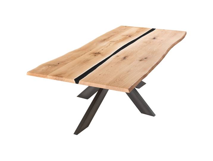 Tisch Resina Holz/Metall Eiche B 180 T 100 cm