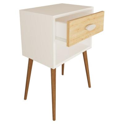 Holz Nachttisch Beistelltisch Schublade Singol XL