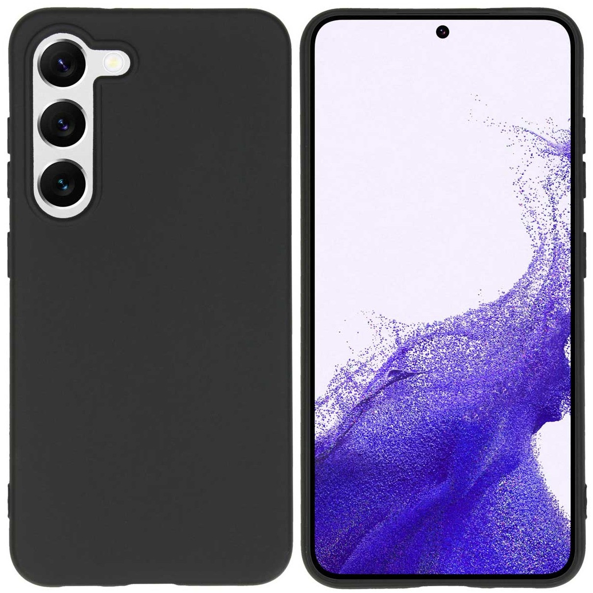 Accezz Color Backcover voor de Samsung Galaxy S23, Zwart