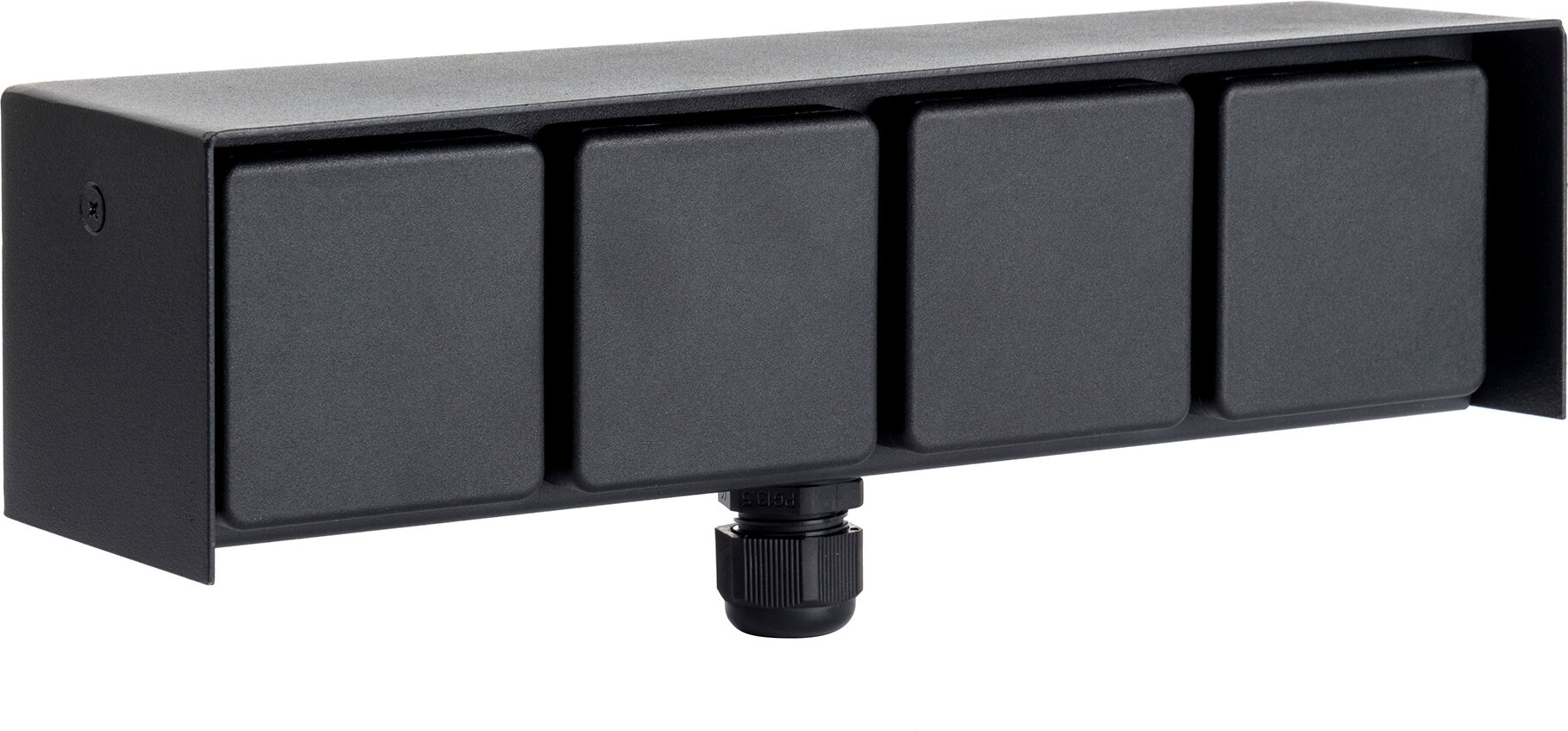 KS Verlichting Buiten Wandstopcontact 4 Zwart
